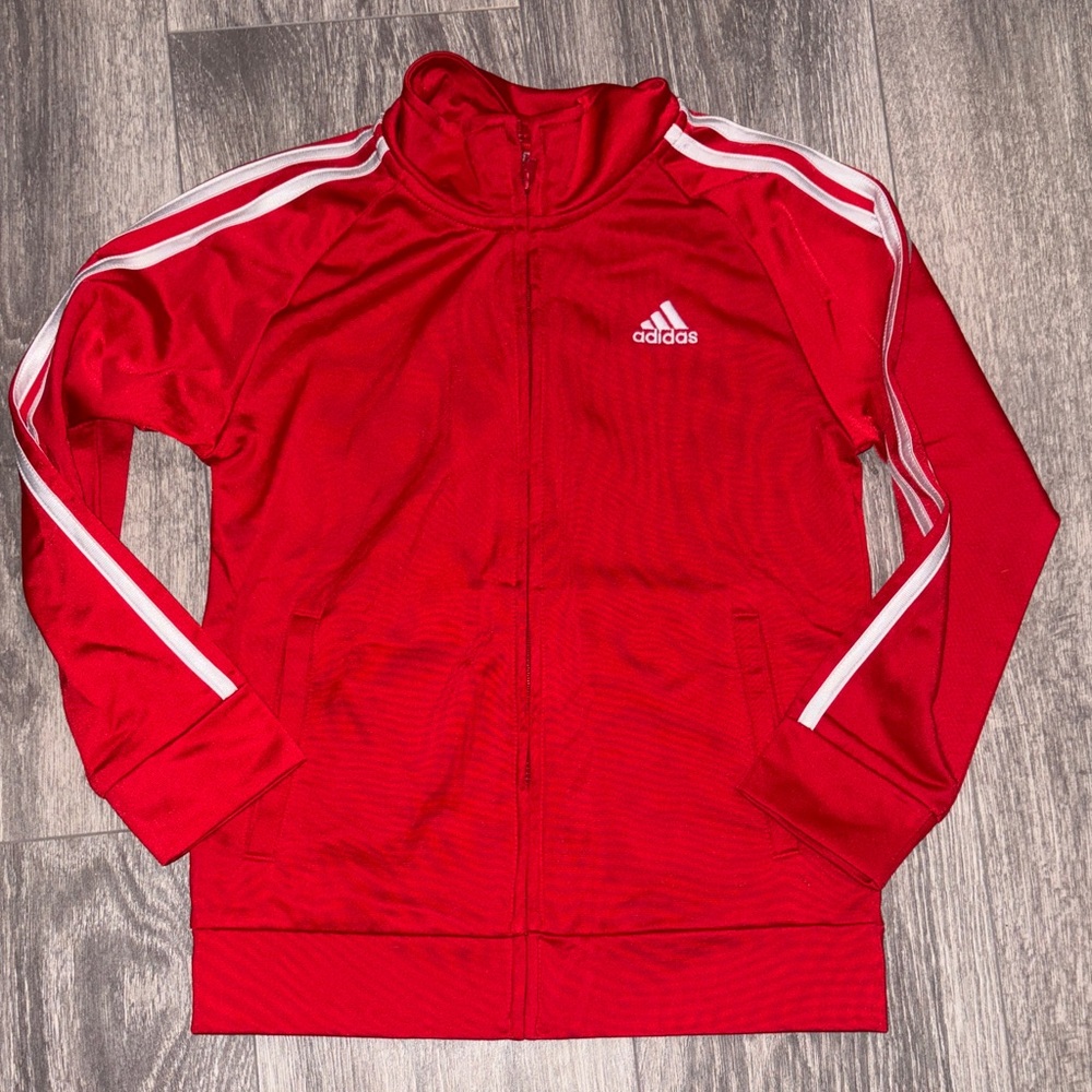Adidas Red and White Track Jacket
